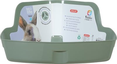 Zolux - Neolife Hoektoilet Konijn - Groen 42x31x21 cm - Bivakshop