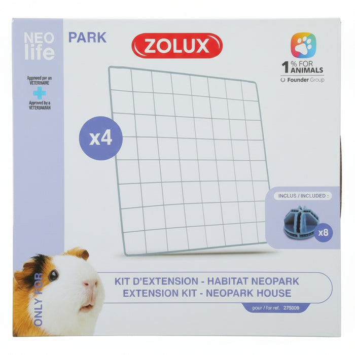 Zolux - Neolife Neopark Cavia Uitbreidingsset - Gaaspanelen (4 stuks) - Bivakshop