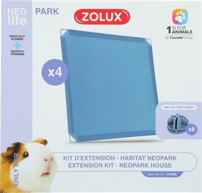 Zolux - Neolife Neopark Cavia Uitbreidingsset - Gesloten Panelen (4 stuks) - Bivakshop