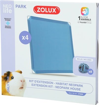 Zolux - Neolife Neopark Cavia Uitbreidingsset - Gesloten Panelen (4 stuks) - Bivakshop