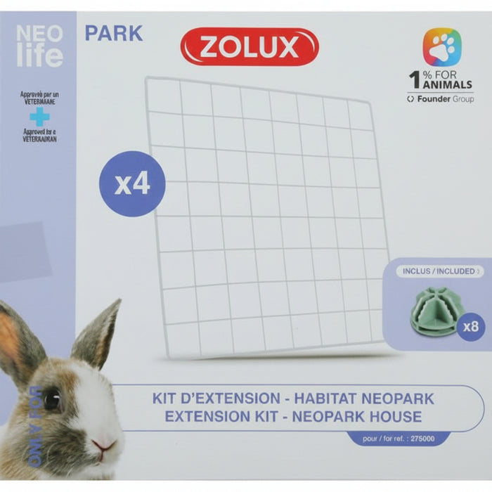 Zolux - Neolife Neopark Konijn Uitbreidingsset - Gaaspanelen (4 st) - Bivakshop