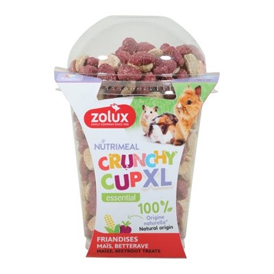 Zolux - NMeal Crunchy Cup XL Hart - Natuurlijke Mix (220 gr) - Bivakshop