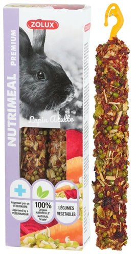 Zolux - Nutrimeal Stick Konijn - Groenten 2st - Bivakshop
