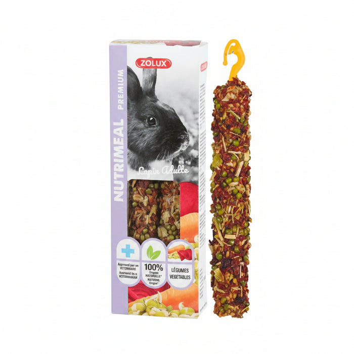 Zolux - Nutrimeal Stick Konijn - Groenten 2st - Bivakshop