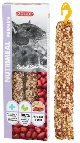 Zolux - Nutrimeal Stick Rat/Muis - Pinda (2 stuks) - Bivakshop
