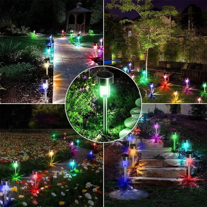 Zonne - buitenverlichting Tuinlamp Zonne - energie Waterdicht Landschapspad Buiten voor Tuin Achtertuin Gazon Terras Decoratief - Bivakshop