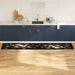 Zwart Keuken Vloerkleed – 180x60 cm – Fluweel Bloemen Design - Bivakshop