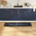 Zwart Keuken Vloerkleed – 300x60 cm – Fluweel Chef Design - Bivakshop