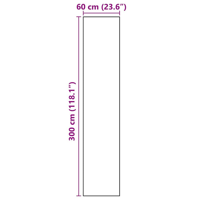 Zwart Keuken Vloerkleed – 300x60 cm – Fluweel Chef Design - Bivakshop