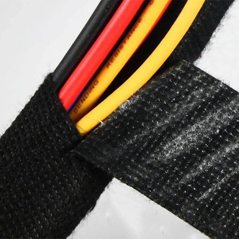 Zwarte flanellen tape - Zelfklevende vilt tape voor auto - , computer - en huishoudelijke bedrading - Bivakshop