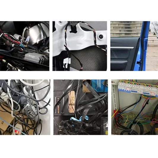 Zwarte flanellen tape - Zelfklevende vilt tape voor auto - , computer - en huishoudelijke bedrading - Bivakshop