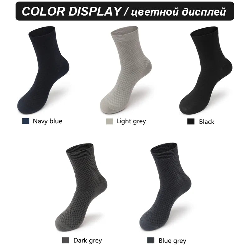 10 Paren Heren Bamboevezel Sokken - Lange zwarte business sokken van hoge kwaliteit - Bivakshop