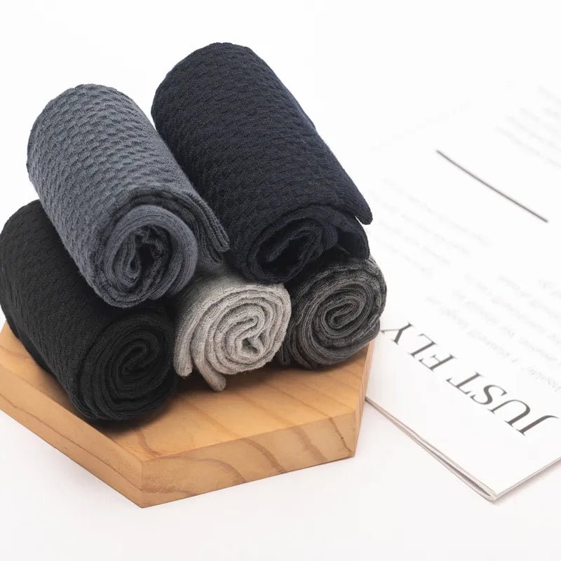 10 Paren Heren Bamboevezel Sokken - Lange zwarte business sokken van hoge kwaliteit - Bivakshop
