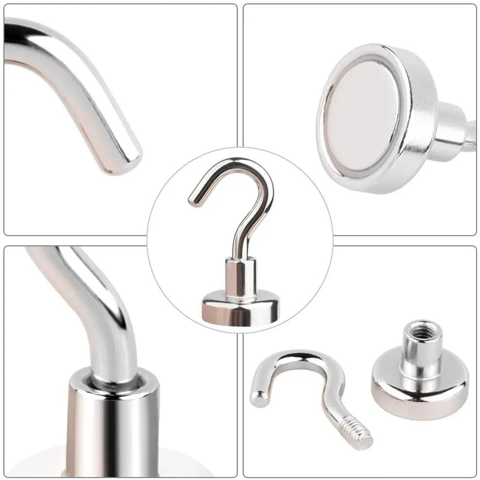 10 stuks sterke magnetische haken - Draagbare en multifunctionele opbergoplossing - Bivakshop