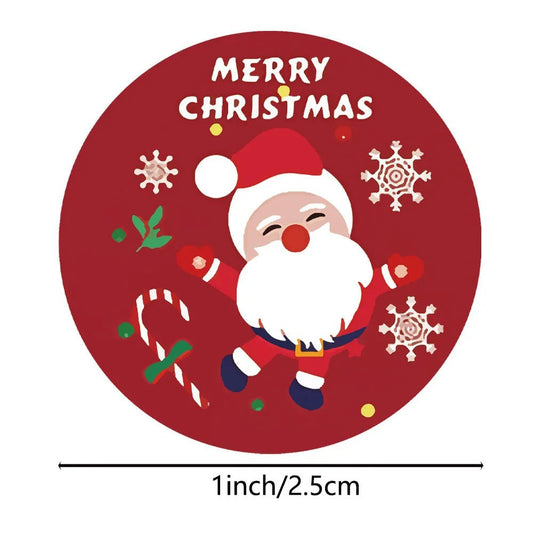 100-500 Stuks vrolijk kerstfeest stickers - Kerst thema zegel labels stickers - Bivakshop