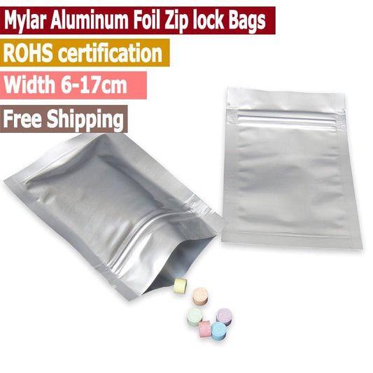 100 Stuks Mylar aluminium zip lock zakjes - Geurvrije voedselopslag - Verschillende maten beschikbaar - Bivakshop