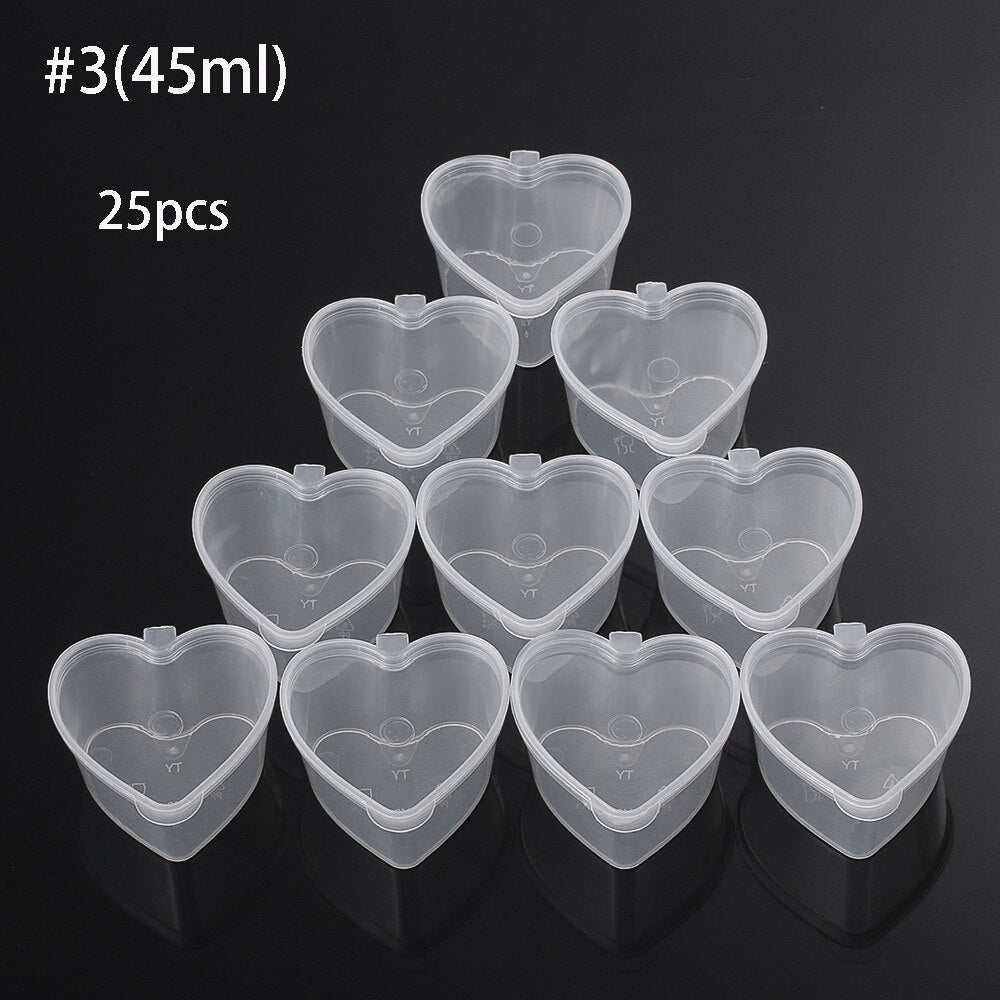 10/25 stuks 25/27/40/45ml Plastic takeaway saus cup containers - Met deksel - Ideaal voor picknick - Bivakshop