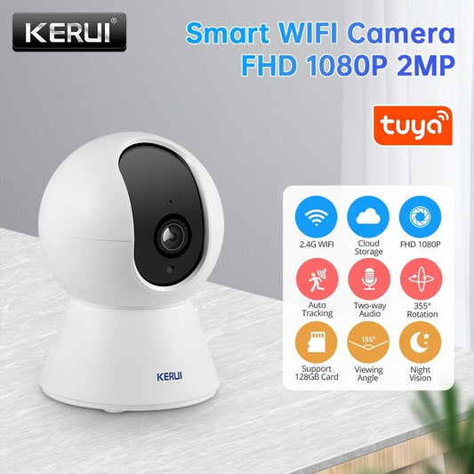 1080P Tuya Slimme Mini Wifi IP Camera voor Binnen - Draadloze Thuisbeveiliging - CCTV Surveillance Camera - Auto Tracking - Bivakshop