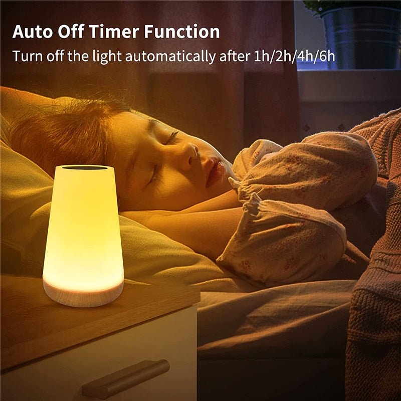 13 Kleur Veranderend Nachtlampje - Rgb Afstandsbediening - Dimbaar Touch - Usb Oplaadbaar - Bivakshop