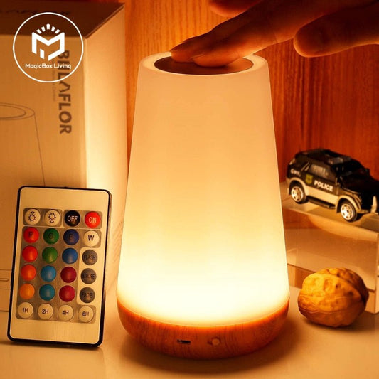 13 Kleur Veranderend Nachtlampje - Rgb Afstandsbediening - Dimbaar Touch - Usb Oplaadbaar - Bivakshop