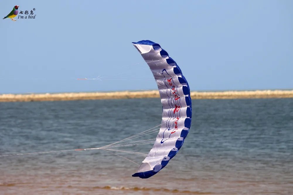 1,4 m Dual Line Parafoil Parachute Stunt BLUE Kite - Bivakshop
