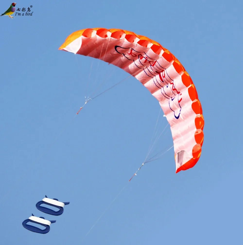 1,4 m Dual Line Parafoil Parachute Stunt BLUE Kite - Bivakshop
