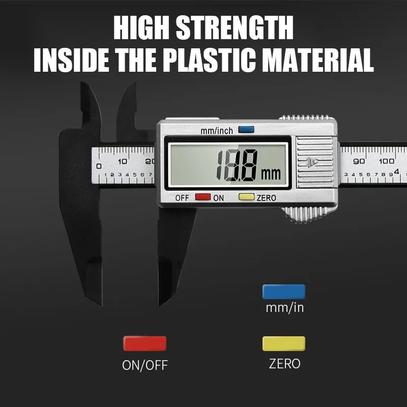 150 mm Digitale Elektronische Schuifmaat van Koolstofvezel - Bivakshop