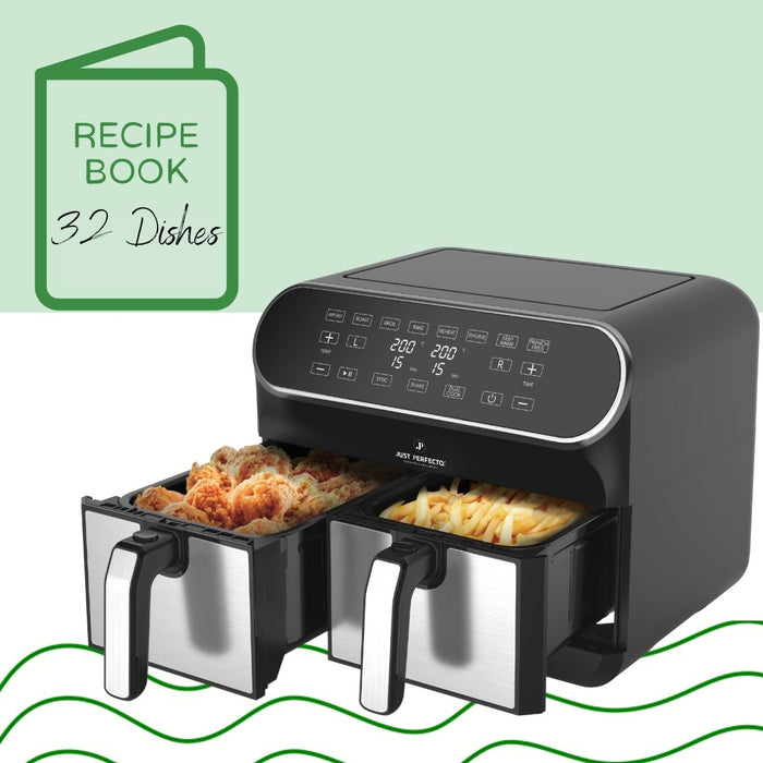 1700W 8in1 Airfryer XXL - 8L - Heteluchtfriteuse - 2 mandjes - Bivakshop