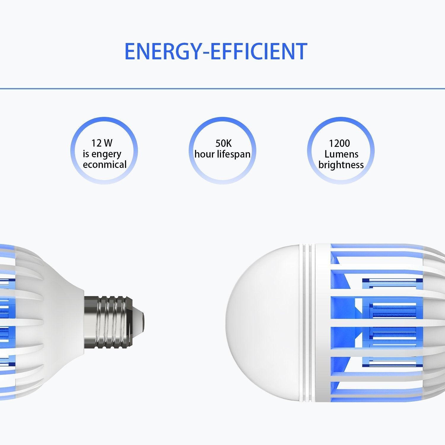2 in 1 Insectenwerende Gloeilamp - Energiezuinig - Bivakshop