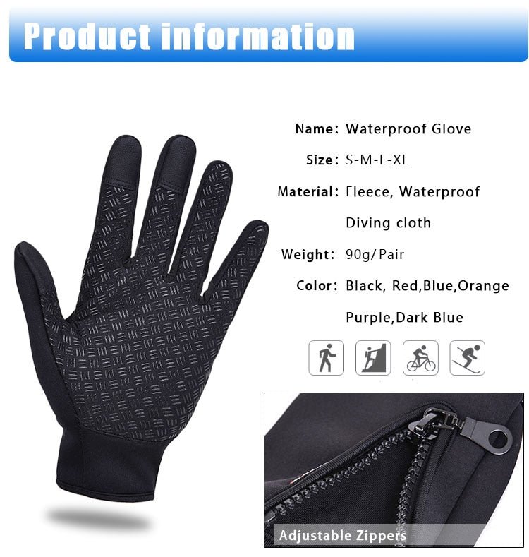 2 paar handschoenen - Touchscreen - Water afstotend - Motorhandschoenen - Bivakshop