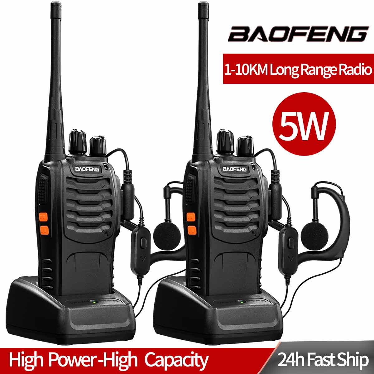 2 Stuks Baofeng BF-888S Walkie Talkie - Lange afstand twee radio's - Bivakshop