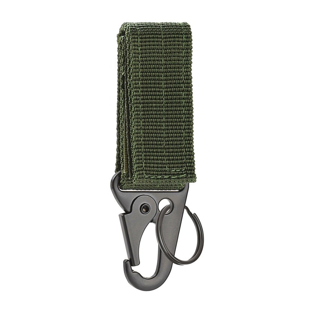 2 stuks Molle tactische gesp en sleutelhanger - Nylon - Driehoek - Karabijnhaak sleutelhanger - Bivakshop