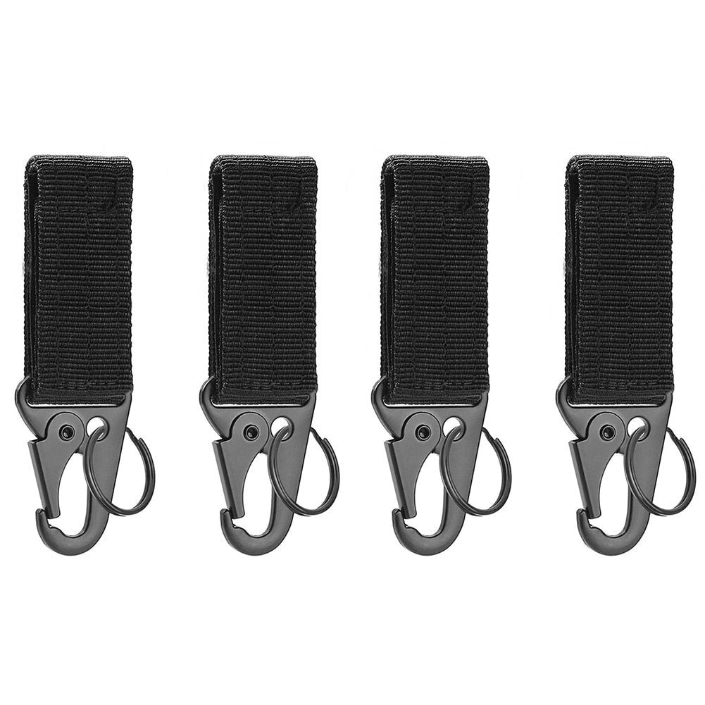 2 stuks Molle tactische gesp en sleutelhanger - Nylon - Driehoek - Karabijnhaak sleutelhanger - Bivakshop