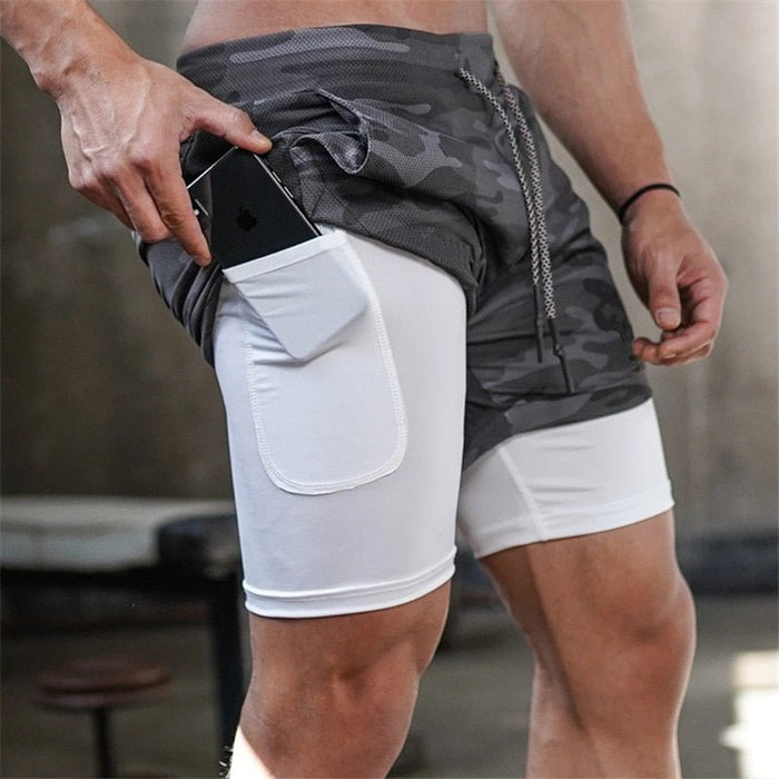 2022 Camo Running 2022 Shorts - Mannen 2 In 1 korte broek - Camouflage - Bivakshop