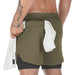 2022 Camo Running 2022 Shorts - Mannen 2 In 1 korte broek - Camouflage - Bivakshop