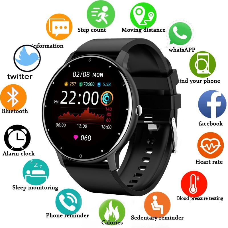 2022 Smart Watch - Full Touch Screen - IP67 Waterdicht - Bluetooth Voor Android en IOS - Bivakshop