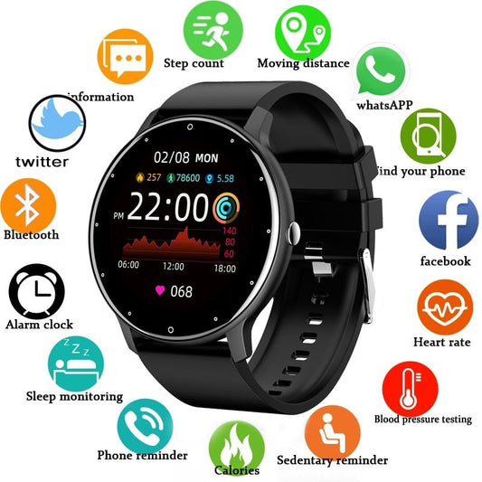 2022 Smart Watch - Full Touch Screen - IP67 Waterdicht - Bluetooth Voor Android en IOS - Bivakshop