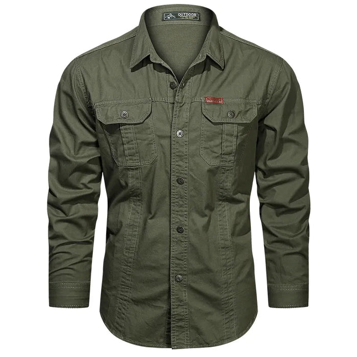 2023 Cargo shirt heren - Stijlvolle katoenen camisa militar voor dagelijks gebruik - Bivakshop