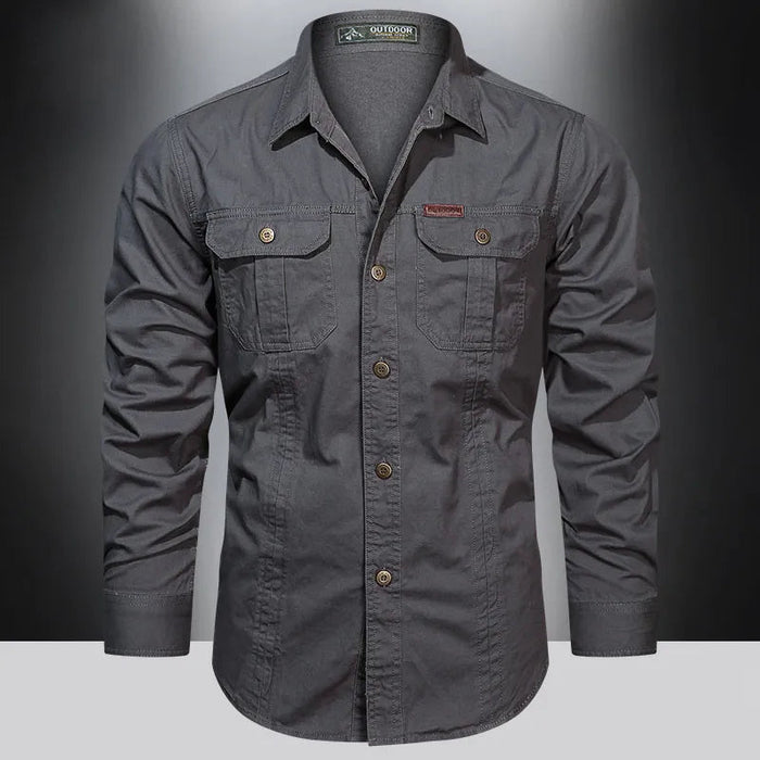 2023 Cargo shirt heren - Stijlvolle katoenen camisa militar voor dagelijks gebruik - Bivakshop