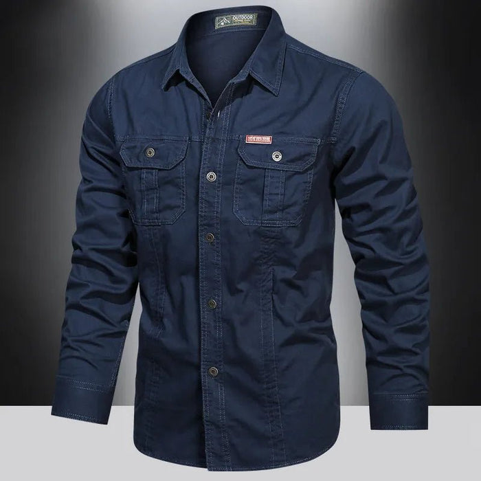 2023 Cargo shirt heren - Stijlvolle katoenen camisa militar voor dagelijks gebruik - Bivakshop