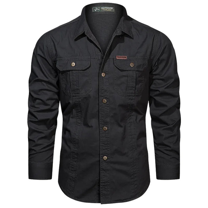 2023 Cargo shirt heren - Stijlvolle katoenen camisa militar voor dagelijks gebruik - Bivakshop