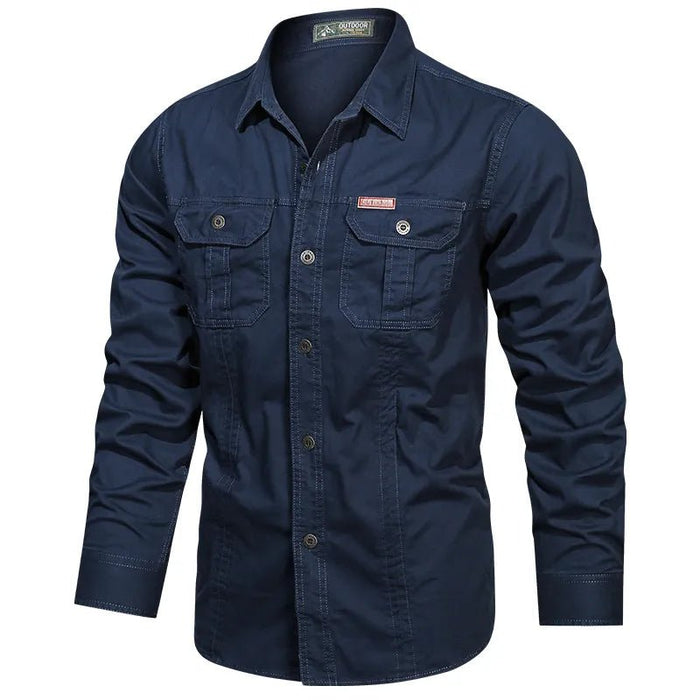 2023 Cargo shirt heren - Stijlvolle katoenen camisa militar voor dagelijks gebruik - Bivakshop
