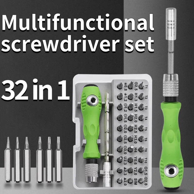 32 in 1 multifunctionele schroevendraaier set - Huiselijk draagbaar kruismagneet precisie - Bivakshop