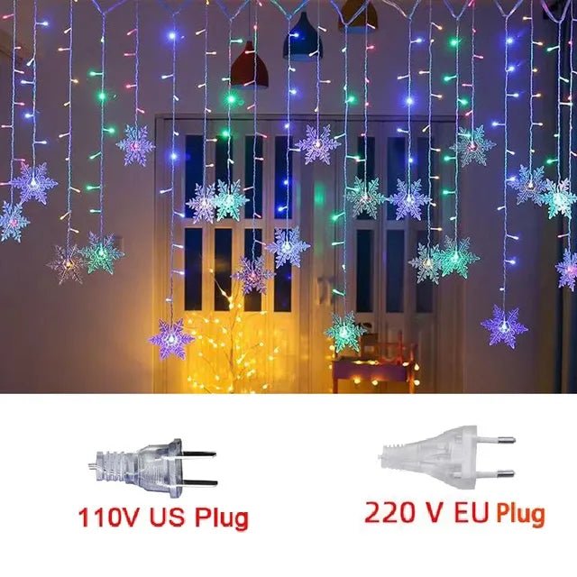 3,2M Kerst sneeuwvlokken LED slingerlichten - Waterdicht kerstdecoratie - Bivakshop