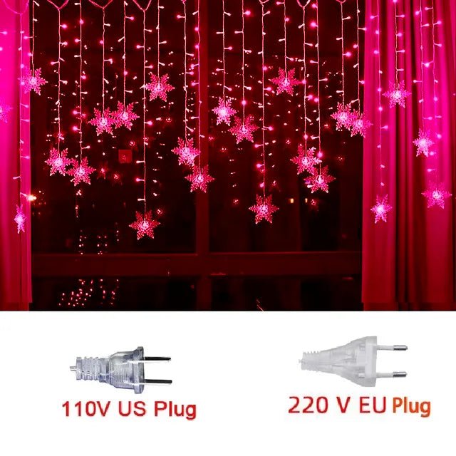 3,2M Kerst sneeuwvlokken LED slingerlichten - Waterdicht kerstdecoratie - Bivakshop