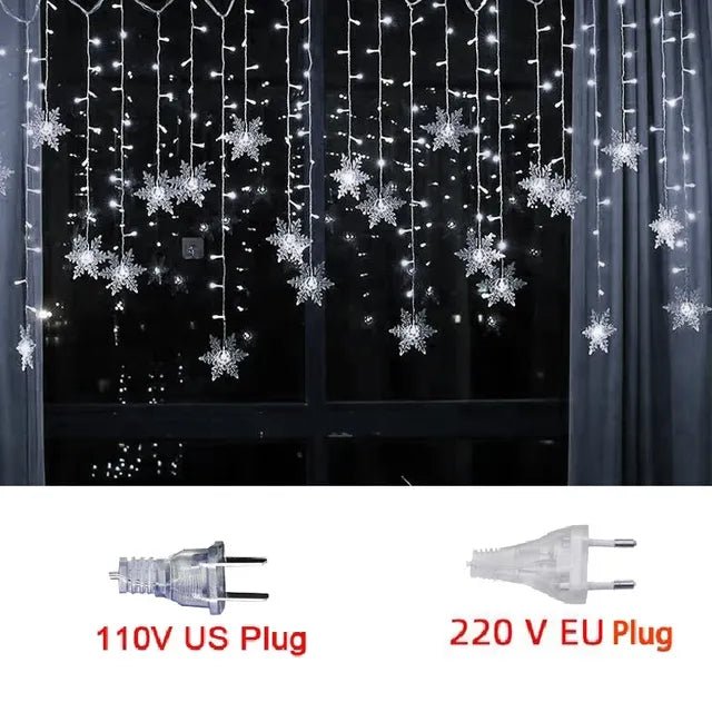 3,2M Kerst sneeuwvlokken LED slingerlichten - Waterdicht kerstdecoratie - Bivakshop