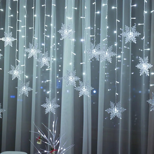3,2M Kerst sneeuwvlokken LED slingerlichten - Waterdicht kerstdecoratie - Bivakshop