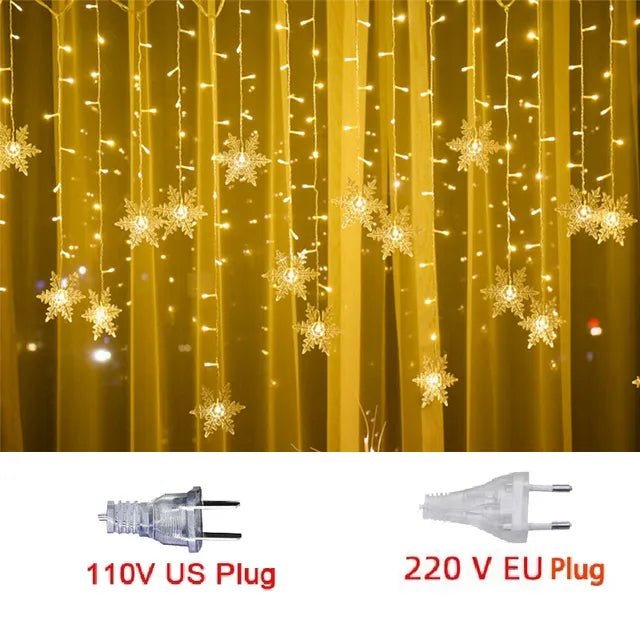 3,2M Kerst sneeuwvlokken LED slingerlichten - Waterdicht kerstdecoratie - Bivakshop