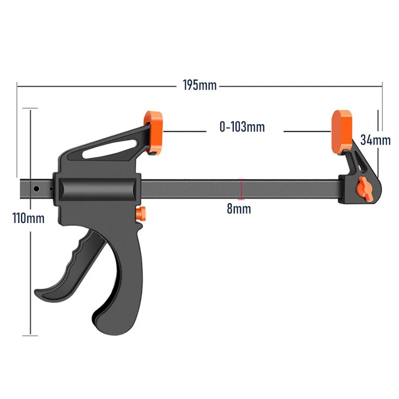 4 inch snelle ratelontgrendeling snelklem houtbewerkingsgereedschap - Bivakshop