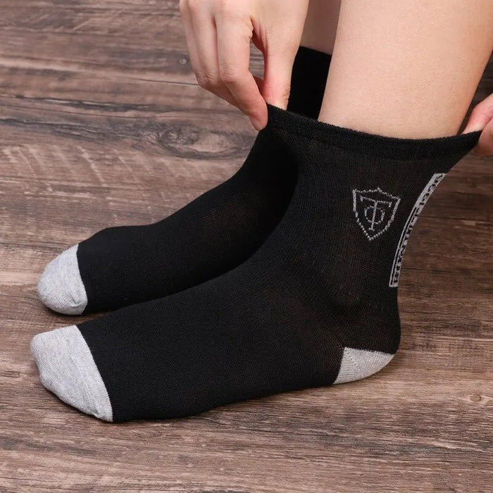 5 Paar ademende katoenen sportkousen voor heren bamboevezel herfst en winter sokken - Bivakshop